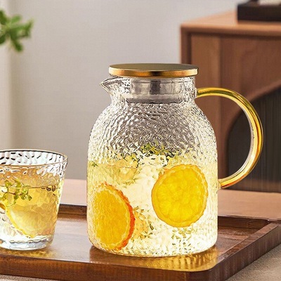 冷水壶家用凉水壶大容量泡茶壶耐高温玻璃水壶套装白开水杯果汁壶
