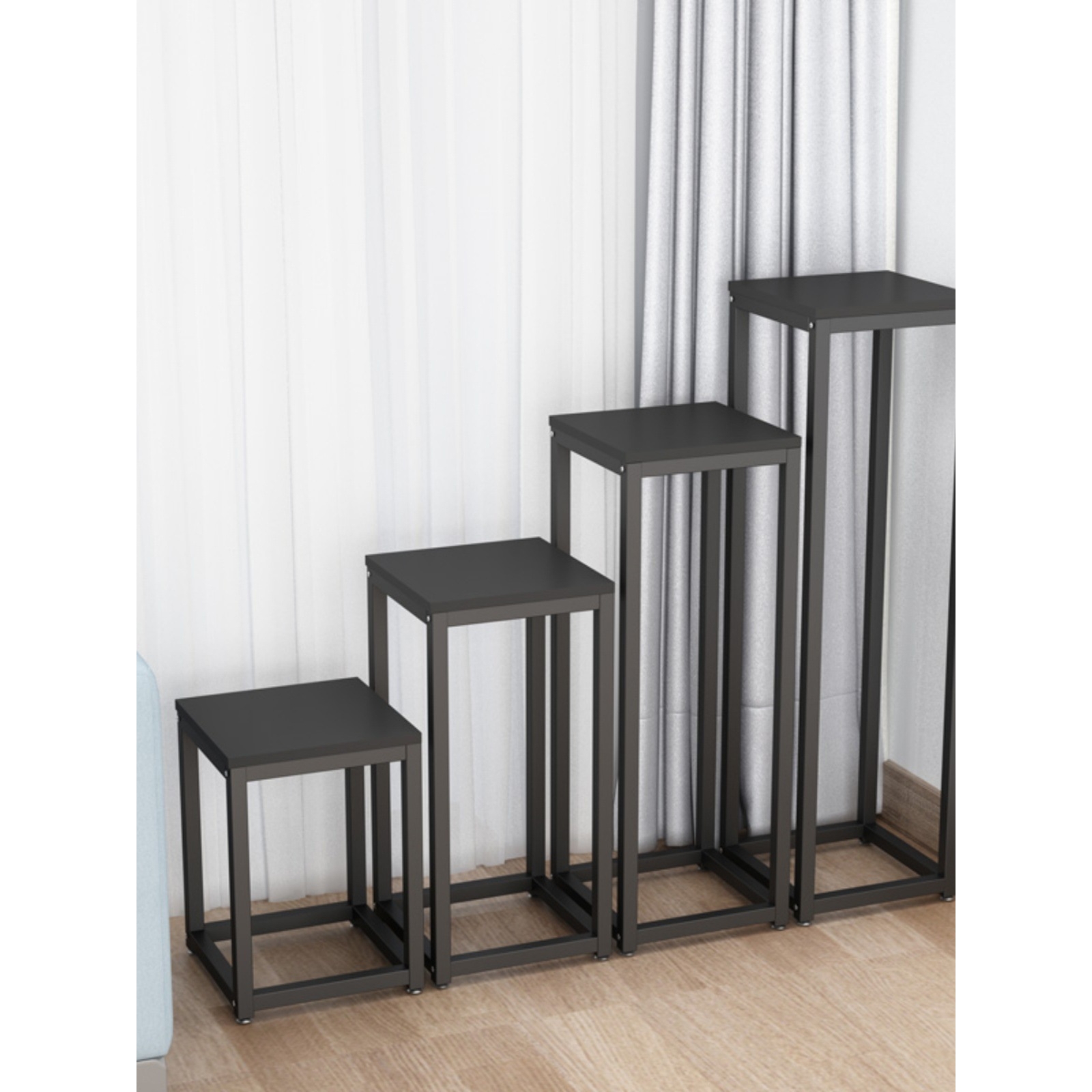 花架客厅家用简约现代置物架绿萝盆栽室内装饰摆件落地花架子铁艺