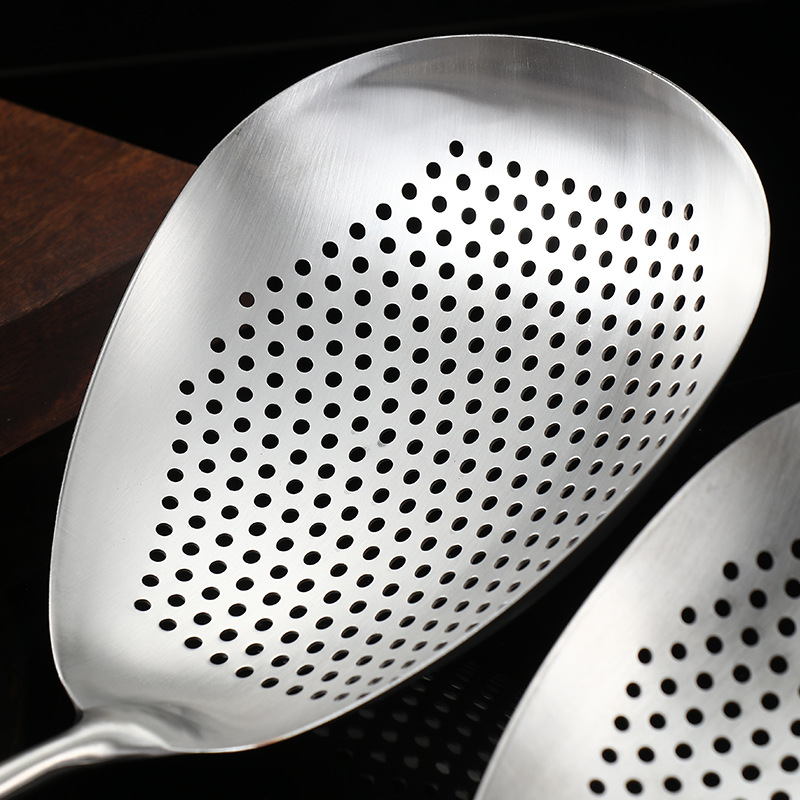 严选捞饺火锅油炸大号304不锈钢漏勺 花椒笊篱厨房加厚滤网过E18