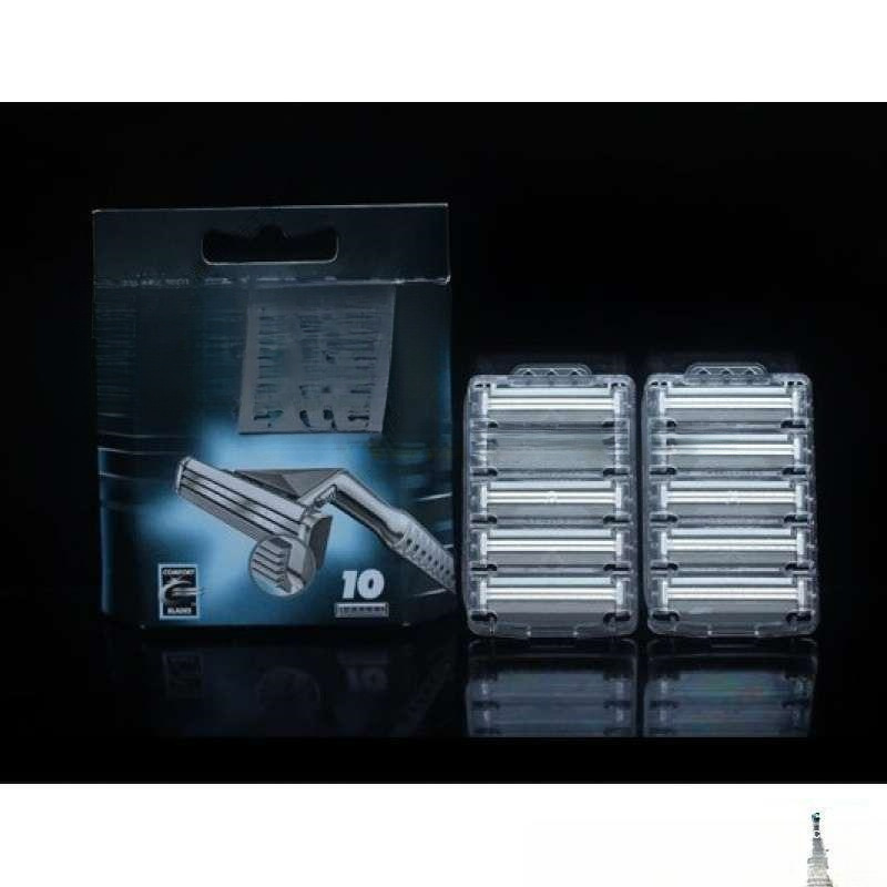 感应刀片 10片装 双层剃须刮胡替换默认全身水洗无刷电机