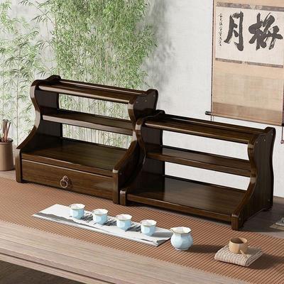 博古架置物架桌面茶具架茶架实木中式约紫砂壶摆放架收纳