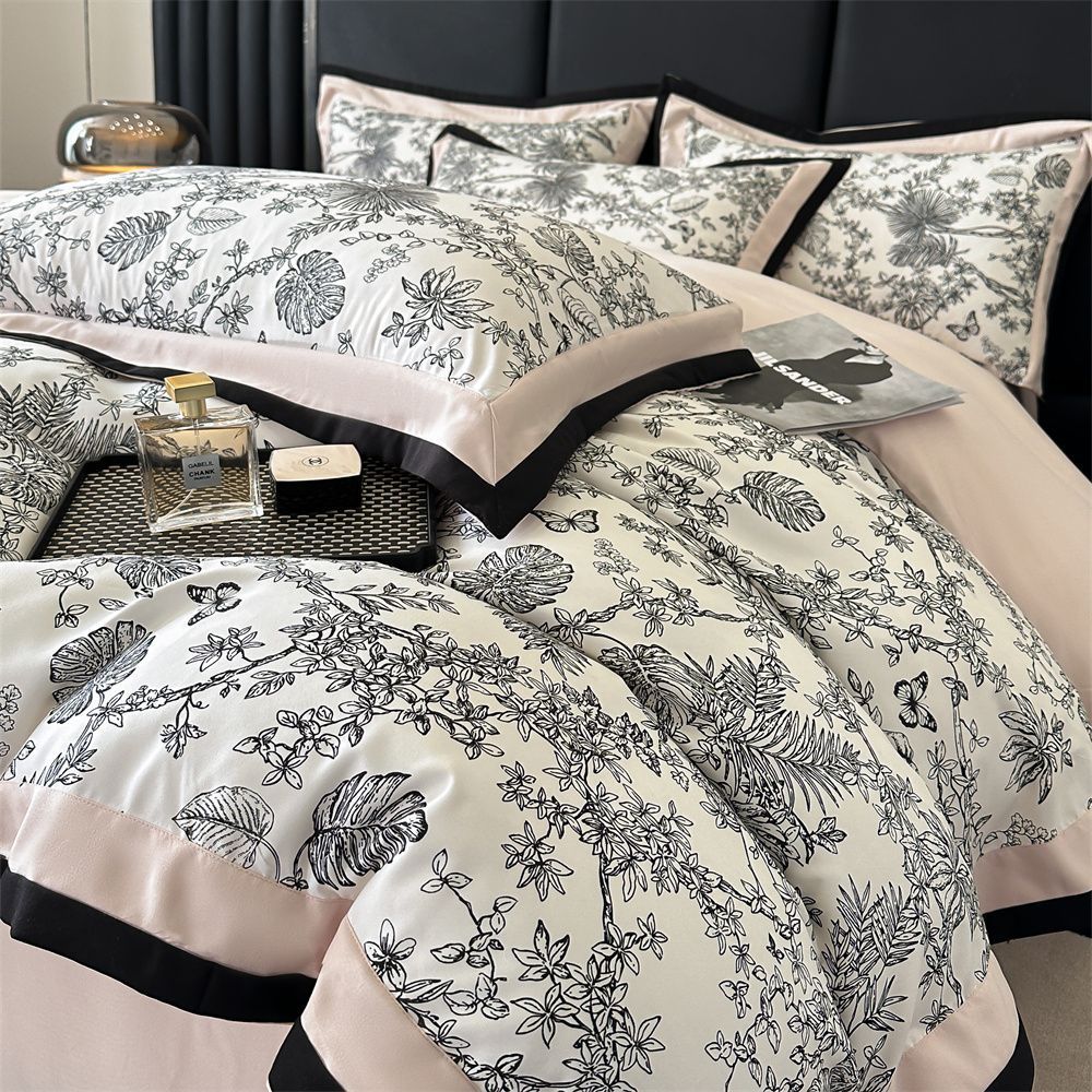 美式轻奢复古公主风少女心磨毛四件套被套床单三件套床上用品