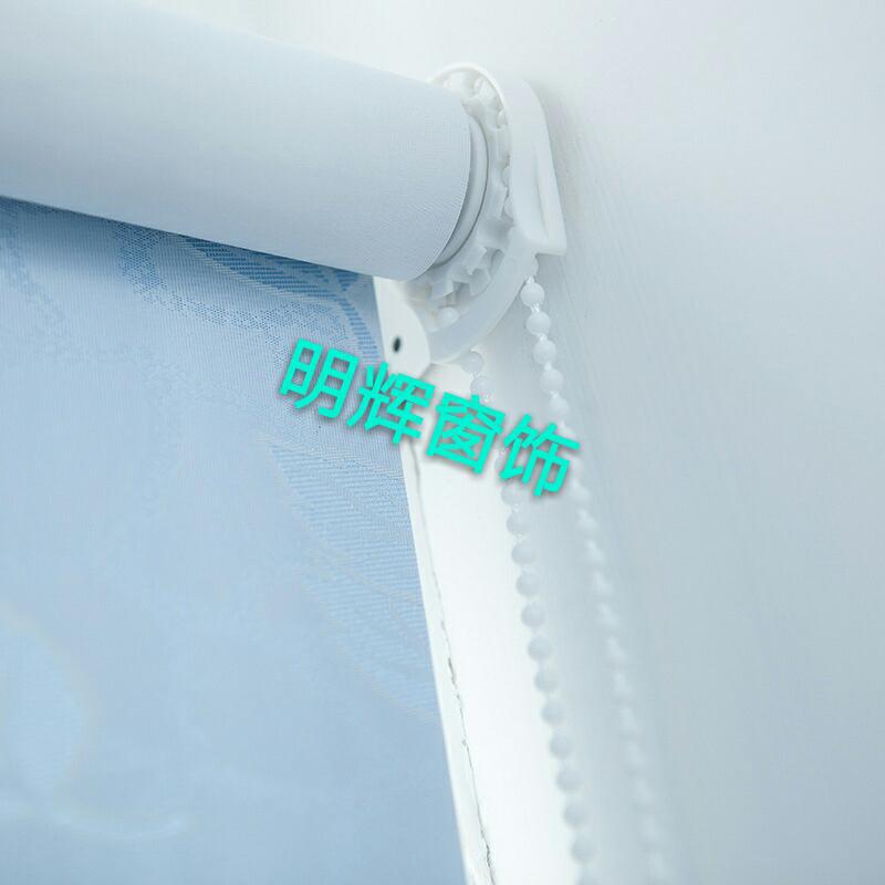 加厚涂白办公室卧室书房精美树叶水波竹叶全遮光遮阳印花卷帘E18