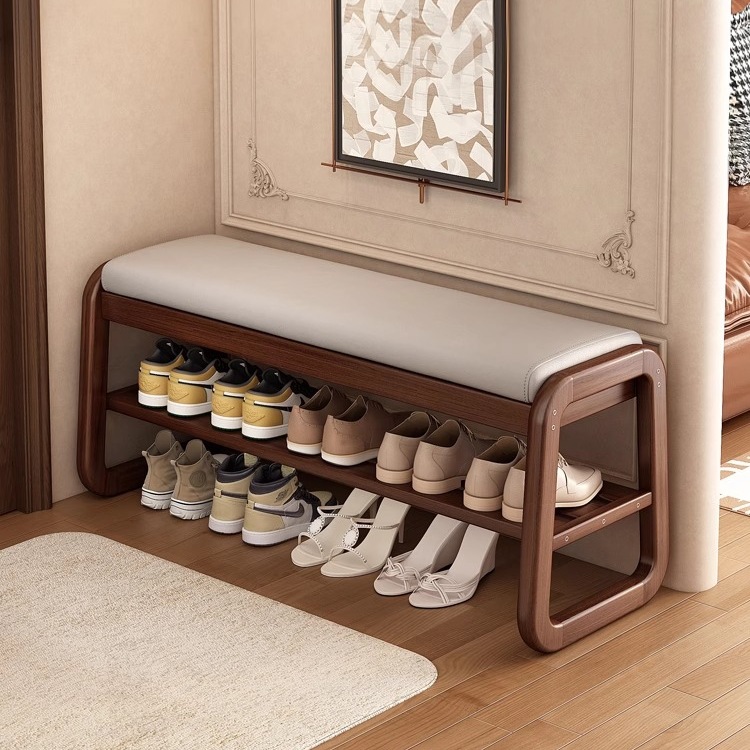 换鞋凳门口家用实木轻奢可坐鞋柜坐凳一体入户门极窄可收纳穿鞋凳