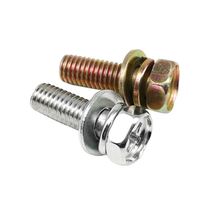 彩锌/白锌/镀镍外六角十字组合螺丝带垫螺丝 镀锌 带弹垫M4M5M6M8