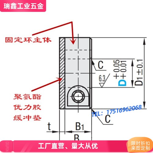 聚氨酯固定环SCSD铝制