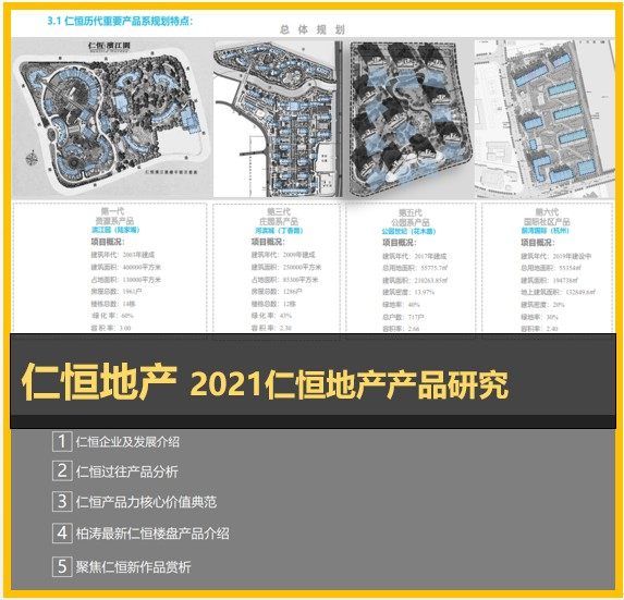 仁恒地产  规划产品 产品研究 项目分析 拿地模式