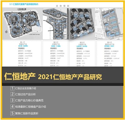 仁恒地产  规划产品 产品研究 项目分析 拿地模式