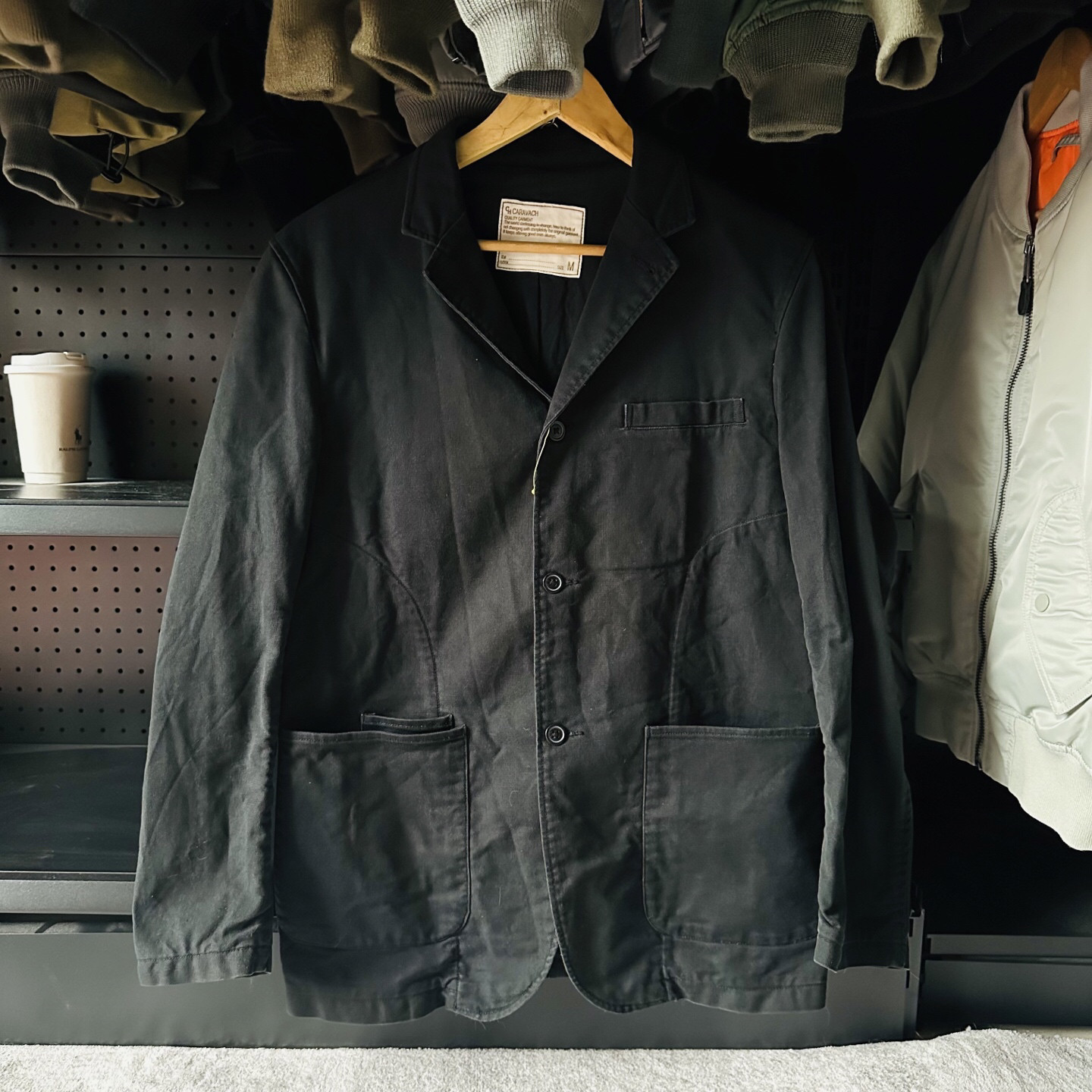 日单修身版型工装休闲西服外套 春秋薄款外套 纯棉丛林编织布
