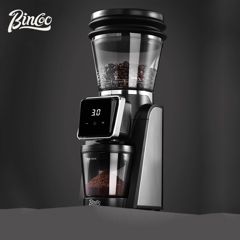bincoo电动磨豆机咖啡豆研磨机家用小型商用自动磨粉机意式磨豆器