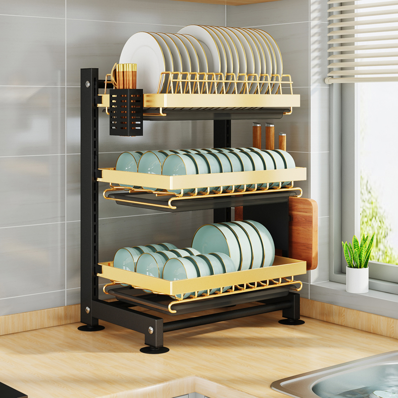 厨房碗架沥水架家用台面多层