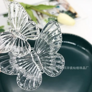 DIY透明蝴蝶吊孔灯饰珠帘亚克力