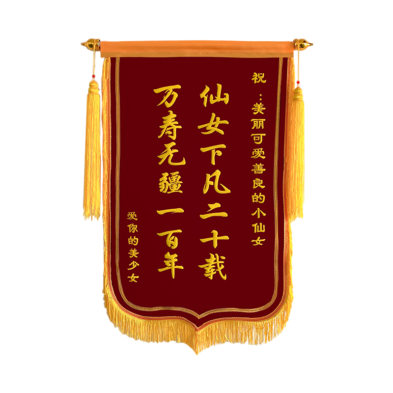 创意锦旗定制恶搞旌旗送闺蜜送女友生日免费订制七夕礼物送老师