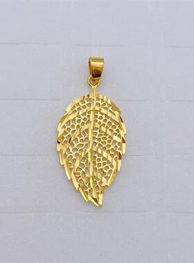 2026新款越南沙金饰品镀金首饰 镂空树叶吊坠 女士金叶子时尚配饰