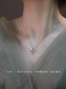 2026推荐珠宝 蓝铃花和田玉项链ins小众设计气质温柔2022年新款
