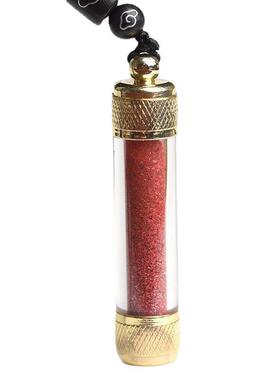 2026朱砂吊坠随身挂件原石粉项坠嘎乌盒吊坠链瓶嘎乌空心