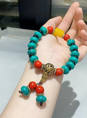 2026菱镁矿手串搭配藏式民族风佛珠手链男女情侣款手串
