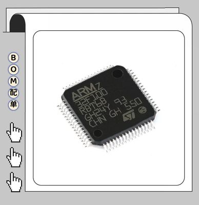 STM32F100RBT6B LQFP-64 ARM Cortex-M3 32位微控制器原装正品