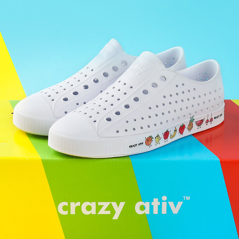正品crazy ativ水果系列沙滩鞋2025新品亲子洞洞鞋情侣官方旗舰店
