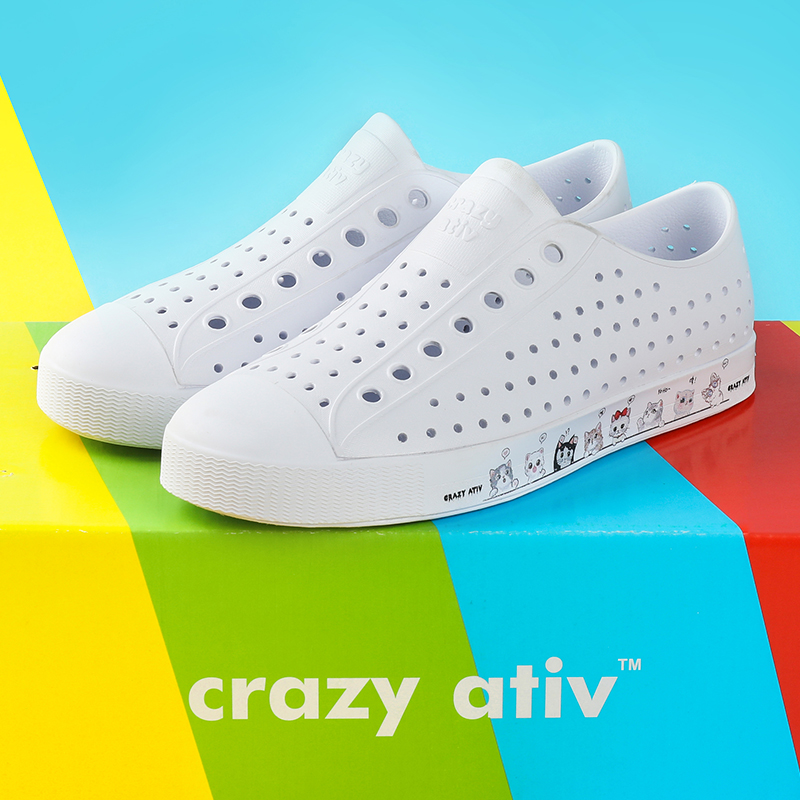 宠物猫沙滩鞋crazy ativ2025新品亲子洞洞鞋情侣鞋夏季包头凉鞋
