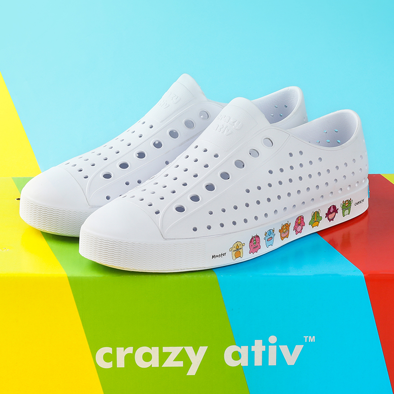 crazy ativ2025新品 HAPPY GENIUS-守护灵系列亲子洞洞鞋鞋情侣鞋