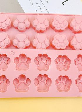 4D立体萌猫爪硅胶蒸糕钵仔糕模具