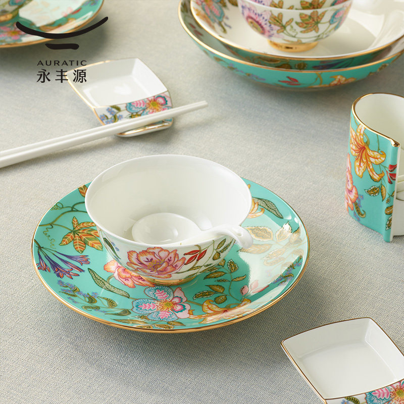 永丰源春暖花开餐具散件碗碟勺图片