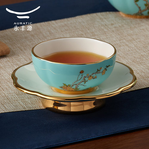 国瓷永丰源西湖蓝茶具轻奢礼品