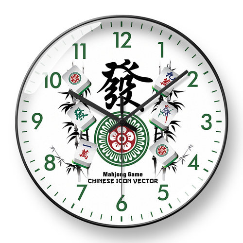 麻将馆发财时钟个性免打孔