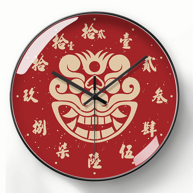 美幻达PVC国风玻璃塑料石英挂钟