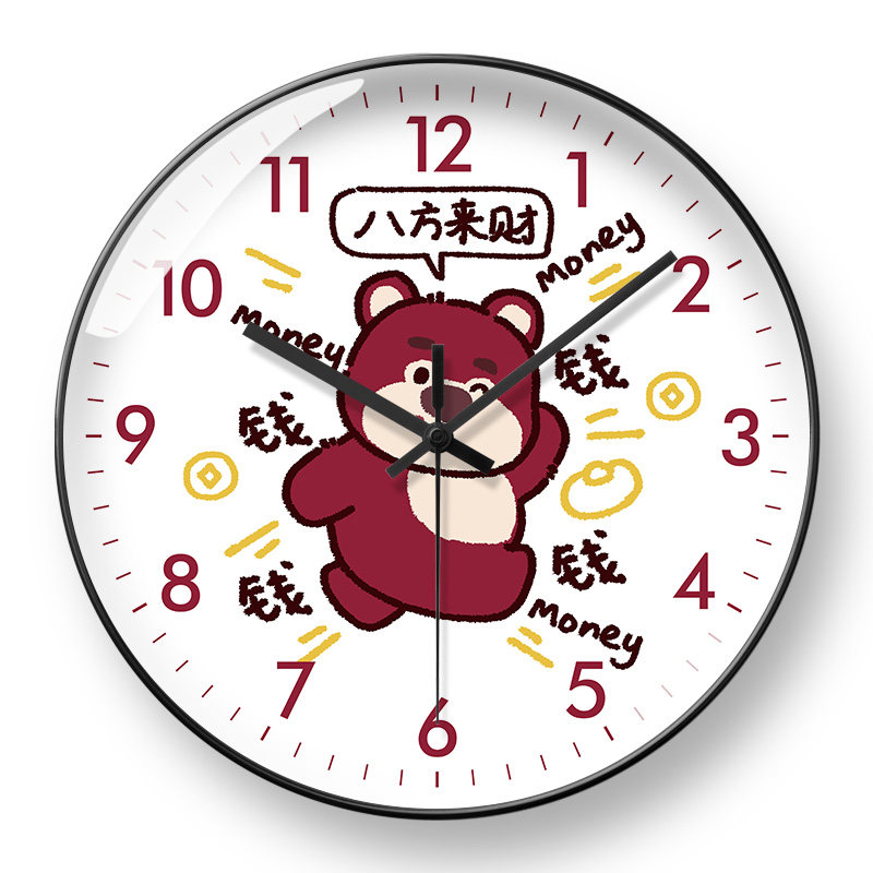 美幻达PVC卡通玻璃塑料电波挂钟