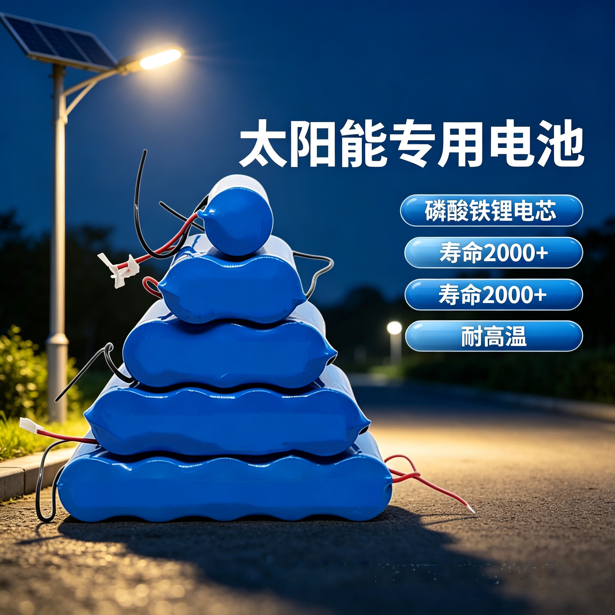光伏太阳能储能电池3.2V户外32700电池太阳能路灯照明灯专用电池