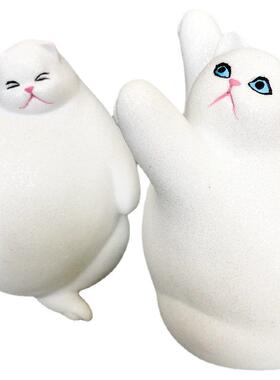 创意桌面猫书靠笔插客厅办公室桌面装饰品书房书柜摆件树脂工艺品