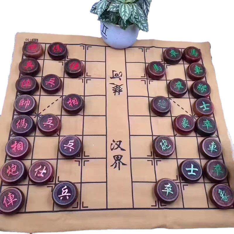 大红酸枝象棋老红木中国象棋大号木雕象棋木制工艺品
