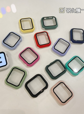 iwatch10保护套适用苹果手表壳applewatch987654SE高清钢化膜一体