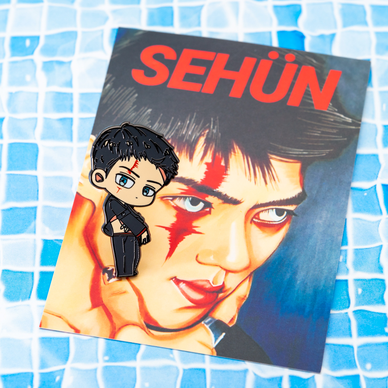 EXO吴世勋卡通金属徽章潮玩礼物