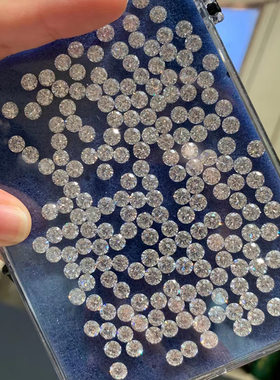HPHT人工培育钻石圆形15分20/25/30分碎钻CVD人造合成钻散货2克拉