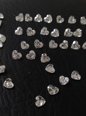 HPHT培育钻石心形10分15/20/30分碎钻CVD人工造合成钻石1克拉散货