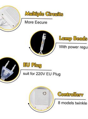 220V LED Fairy Light Christmas Outdoor String Lights Garland