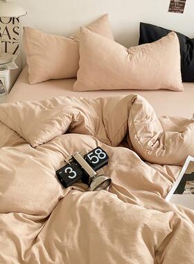 4 pcs bed sheets set beddings cotton flat sheet pillowcases1