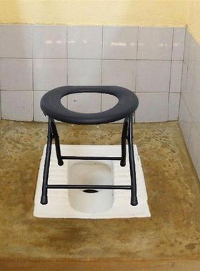 Camping Toilet Seat Commodes Toilet Chair Foldable for