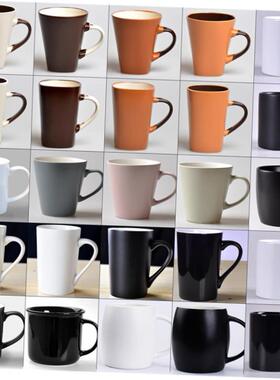 milk tea glass ceramic coffee mug cup cute cartoon spoon 杯