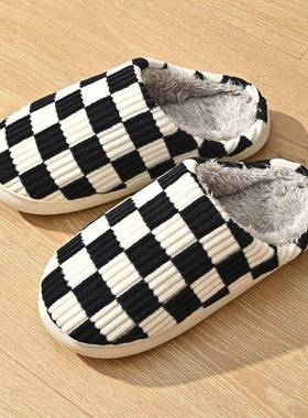 Halloween Spooky Pumpkin Slippers for Women Men Soft Plush