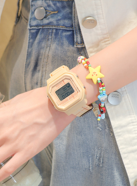 番米拉电子手表女款学生女初高中女生高中生高颜值电子表数字显示