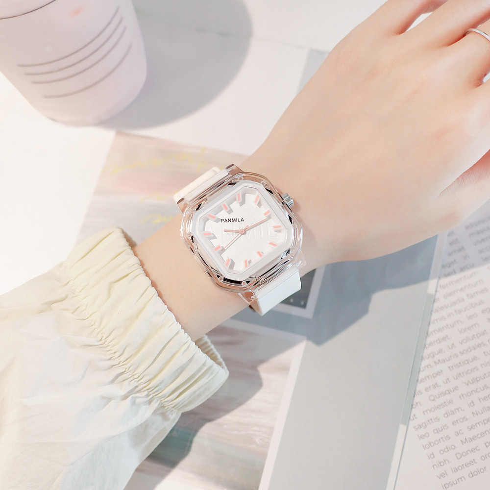 2023新款硅胶手表女款学生方形女生初高中女高中生高颜值运动防水