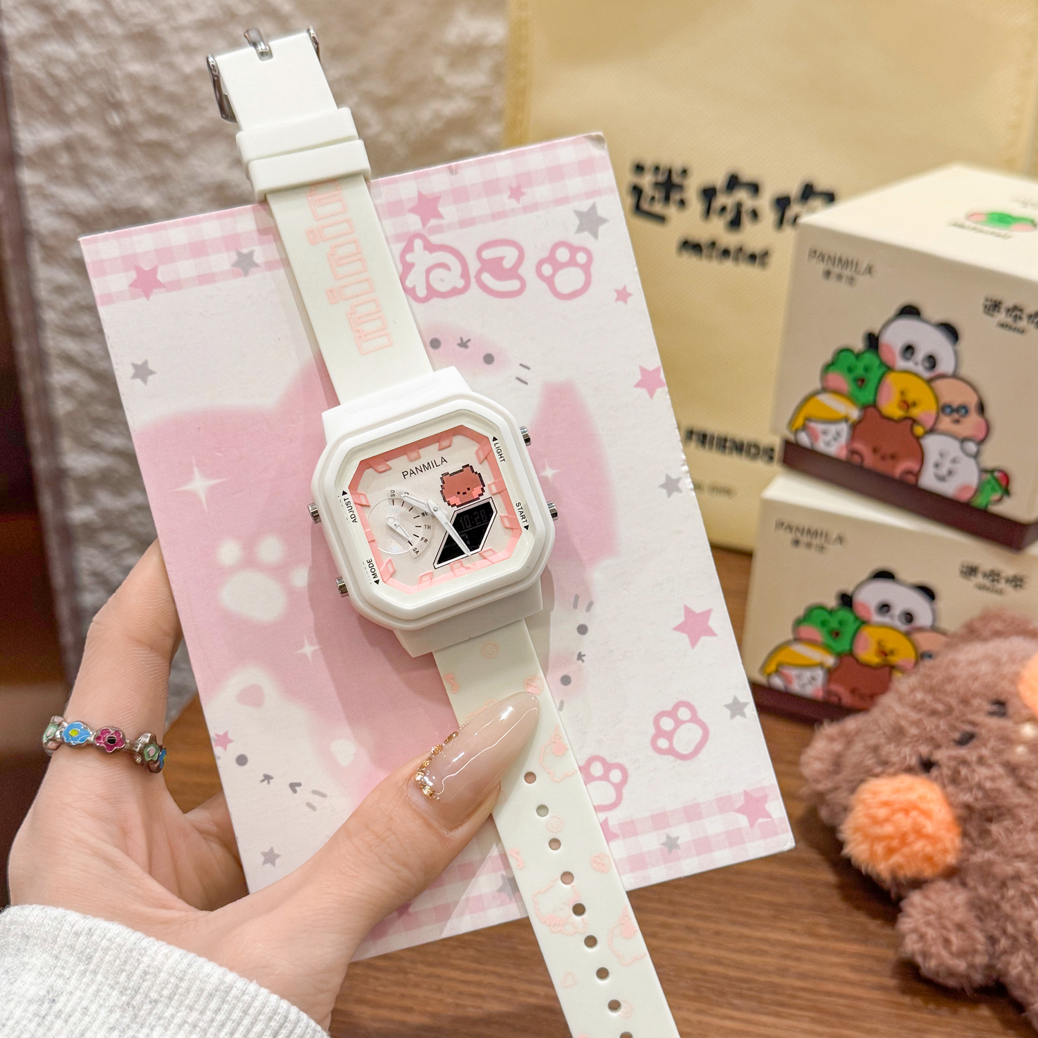 全夜光双显电子手表女款学生女初高中ins风小众高颜值2025新款