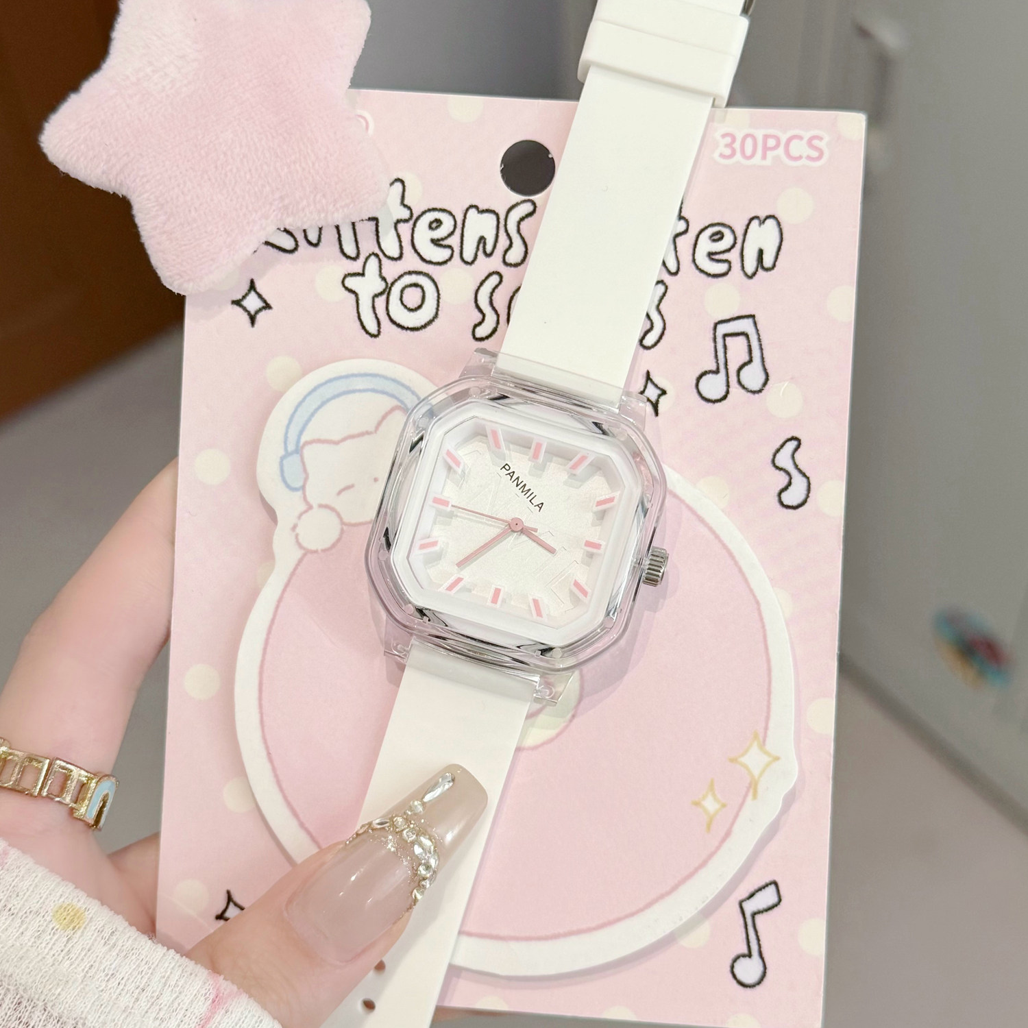 番米拉儿童手表女款女小学生只看时间学生女孩专用电子2026新款表,手表,国产腕表,淘宝优惠券,粉丝福利购,淘宝优惠卷