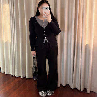 20：00秋冬380克重黑色休闲微喇显瘦白搭通勤西裤 Chestnut 11.24