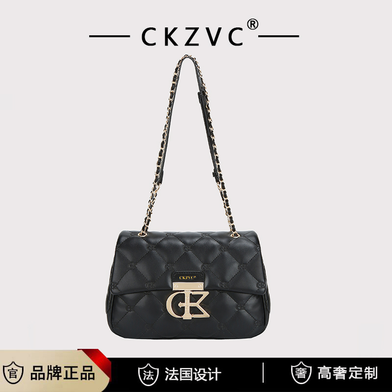 法国设计网红质感女包百搭单肩斜挎链条包X6313