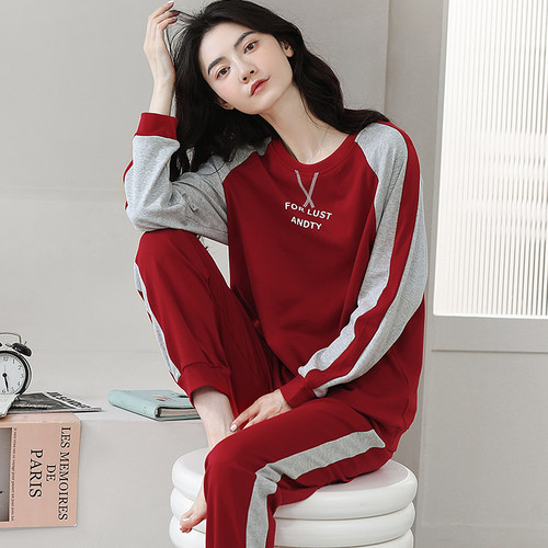 100%纯棉睡衣女春秋季
